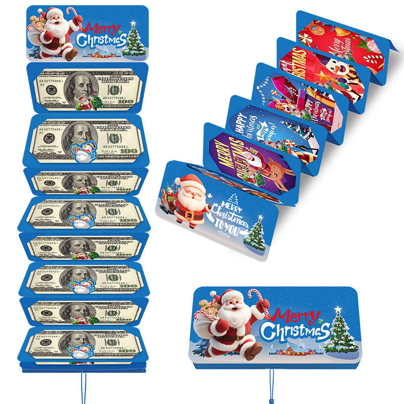 🔥Letzter Tag - Kaufe 2 bekomme 1 gratis🎁🎄Weihnachtsgeldumschlag mit Geldklammer