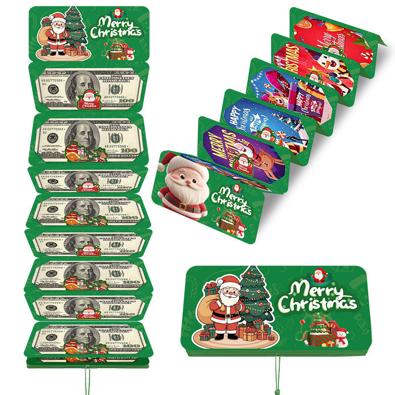 🔥Letzter Tag - Kaufe 2 bekomme 1 gratis🎁🎄Weihnachtsgeldumschlag mit Geldklammer