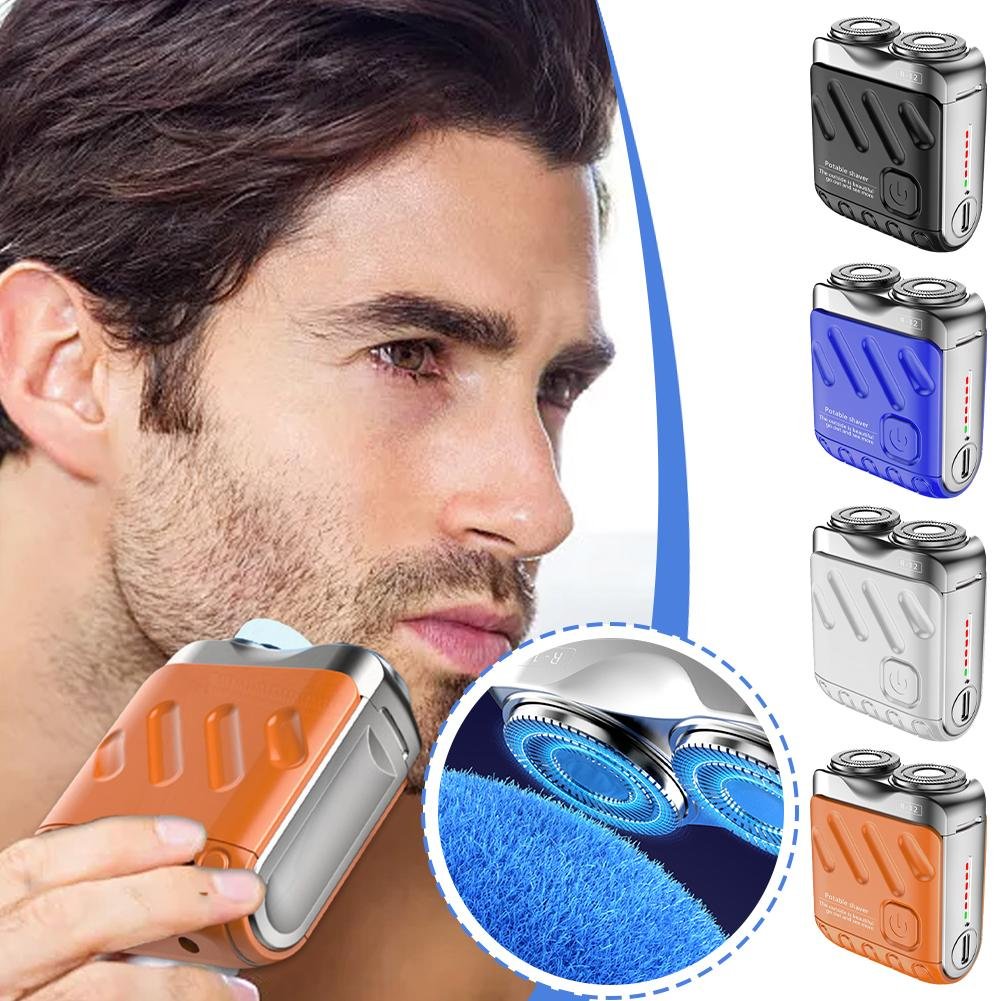 🎉50% RABATT🎁tragbarer rotierender Elektrorasierer mit zwei Ringen