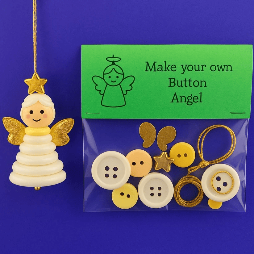 🔥Letzter Tag der Aktion -56 % 🔗 ☃️ DIY-Weihnachtsdekorationsset mit Knöpfen – Schneemann