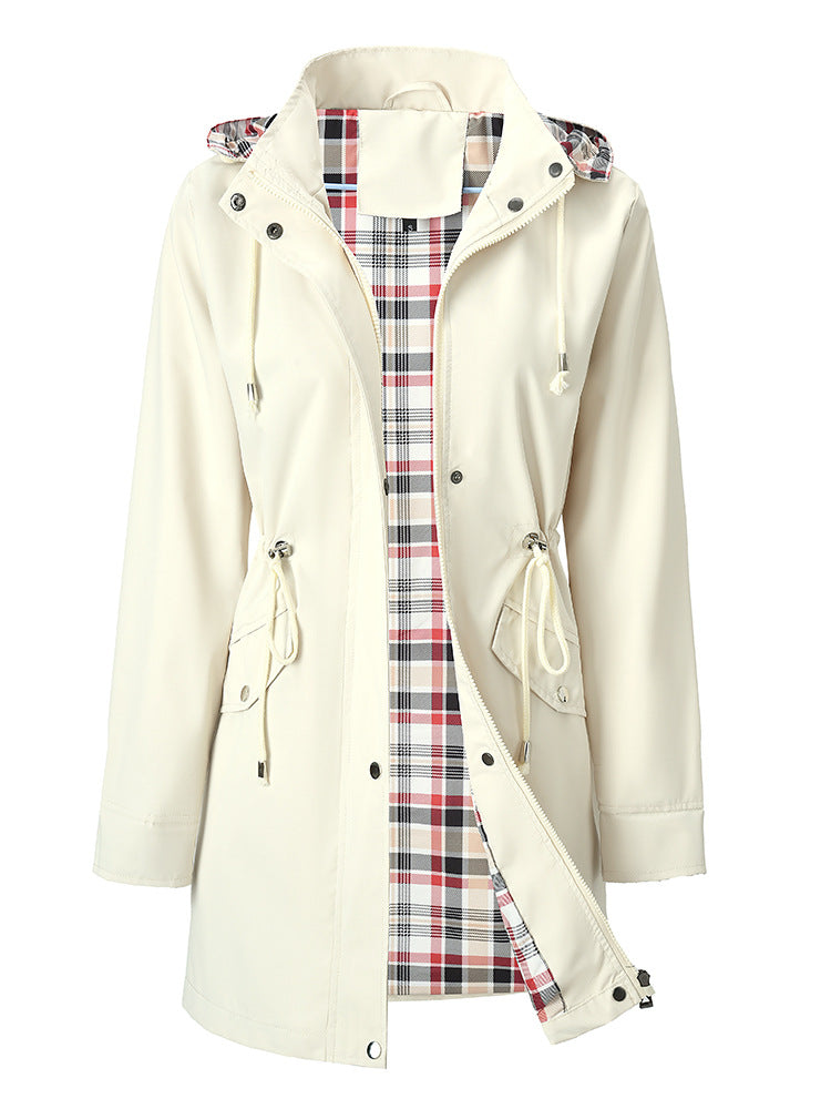 ❤️🔥Neu eingetroffen 50% Rabatt🥰 Einfarbige Freizeitjacken, wasserdichte und winddichte Mäntel, Windbreaker mit Kapuze