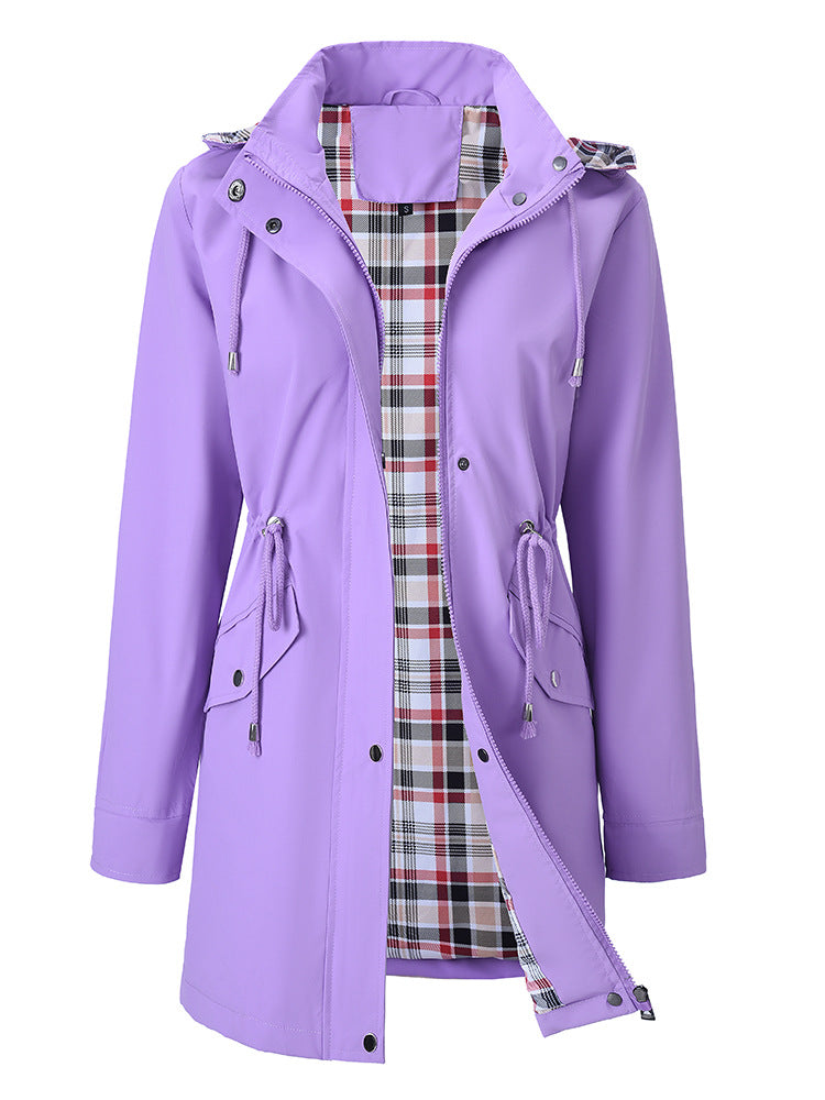 ❤️🔥Neu eingetroffen 50% Rabatt🥰 Einfarbige Freizeitjacken, wasserdichte und winddichte Mäntel, Windbreaker mit Kapuze
