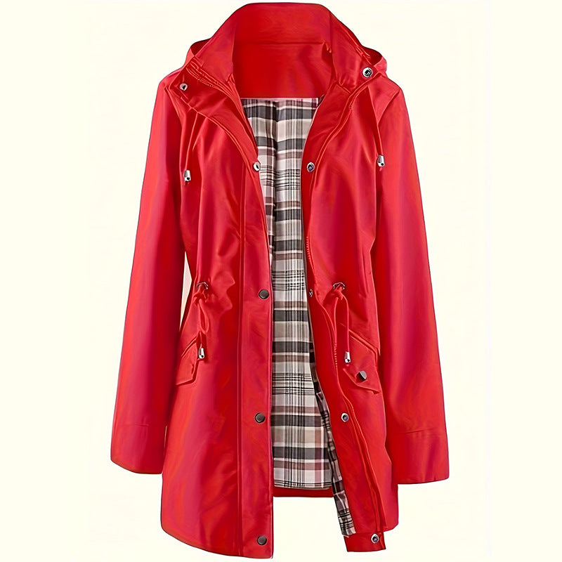 ❤️🔥Neu eingetroffen 50% Rabatt🥰 Einfarbige Freizeitjacken, wasserdichte und winddichte Mäntel, Windbreaker mit Kapuze