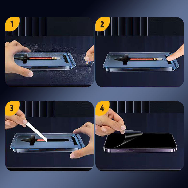 Película de protección de visualización de vidrio blindado de 4k HD/Pantalla de privacidad con función automática de eliminación de polvo para Samsung