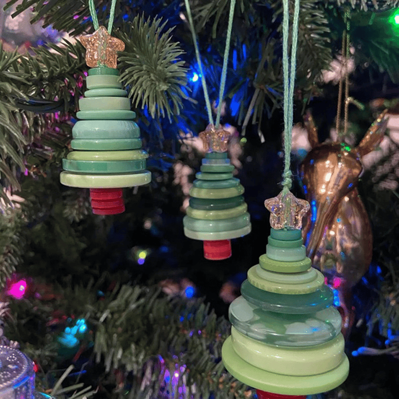 🔥Letzter Tag der Aktion -56 % 🔗 ☃️ DIY-Weihnachtsdekorationsset mit Knöpfen – Schneemann