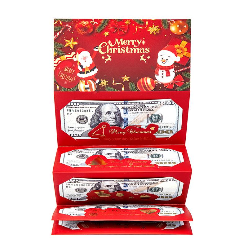 🔥Letzter Tag - Kaufe 2 bekomme 1 gratis🎁🎄Weihnachtsgeldumschlag mit Geldklammer