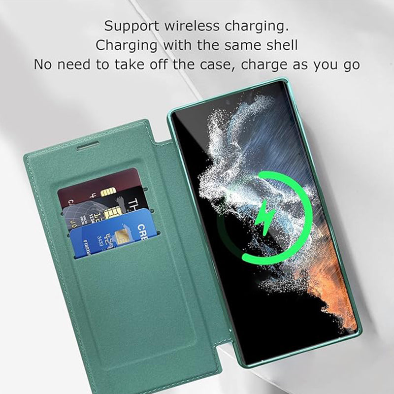 💖Neue, heiß verkaufte💖Samsung-Handyhülle mit Lederstruktur und Kartenhalter