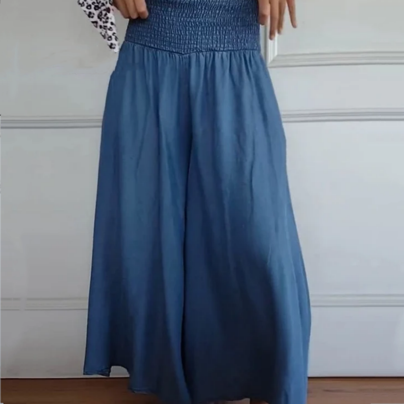 💥60% Rabatt für begrenzte Zeit💥Trendiges weites Damenbein mit hoher Taille und Taschen