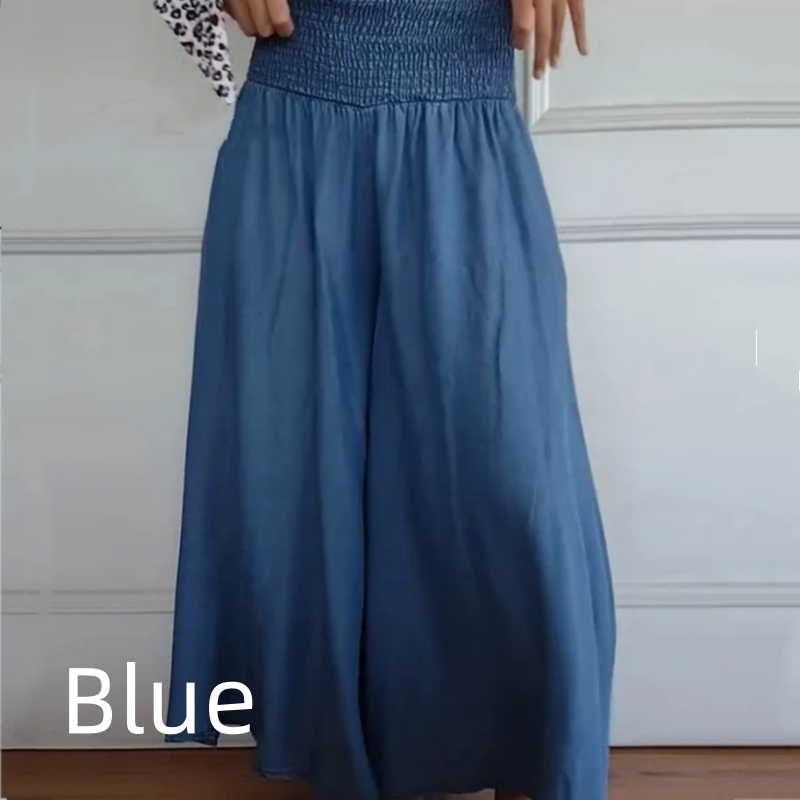 💥60% Rabatt für begrenzte Zeit💥Trendiges weites Damenbein mit hoher Taille und Taschen