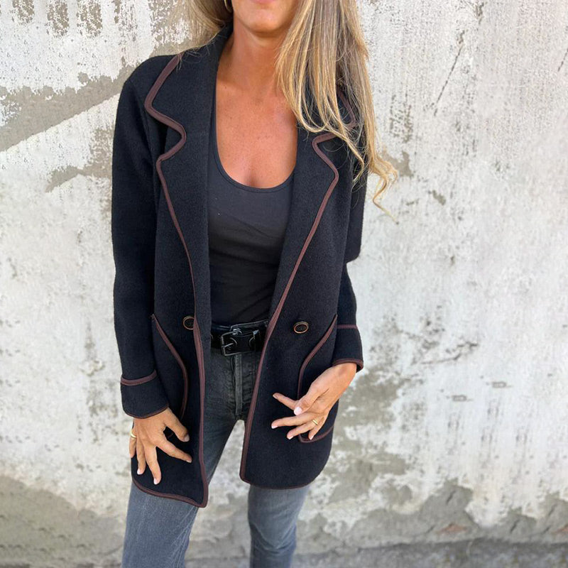 🌸Herbstschlussverkauf🌸Zeitlich begrenzt 53 % RABATT💕Stilvolle doppelseitige Wolljacke für Damen