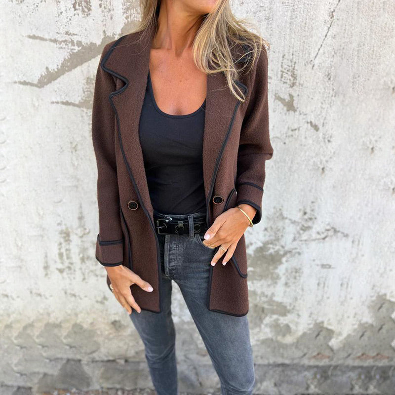 🌸Herbstschlussverkauf🌸Zeitlich begrenzt 53 % RABATT💕Stilvolle doppelseitige Wolljacke für Damen