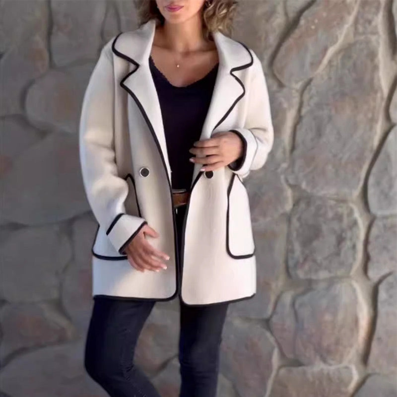 🌸Herbstschlussverkauf🌸Zeitlich begrenzt 53 % RABATT💕Stilvolle doppelseitige Wolljacke für Damen
