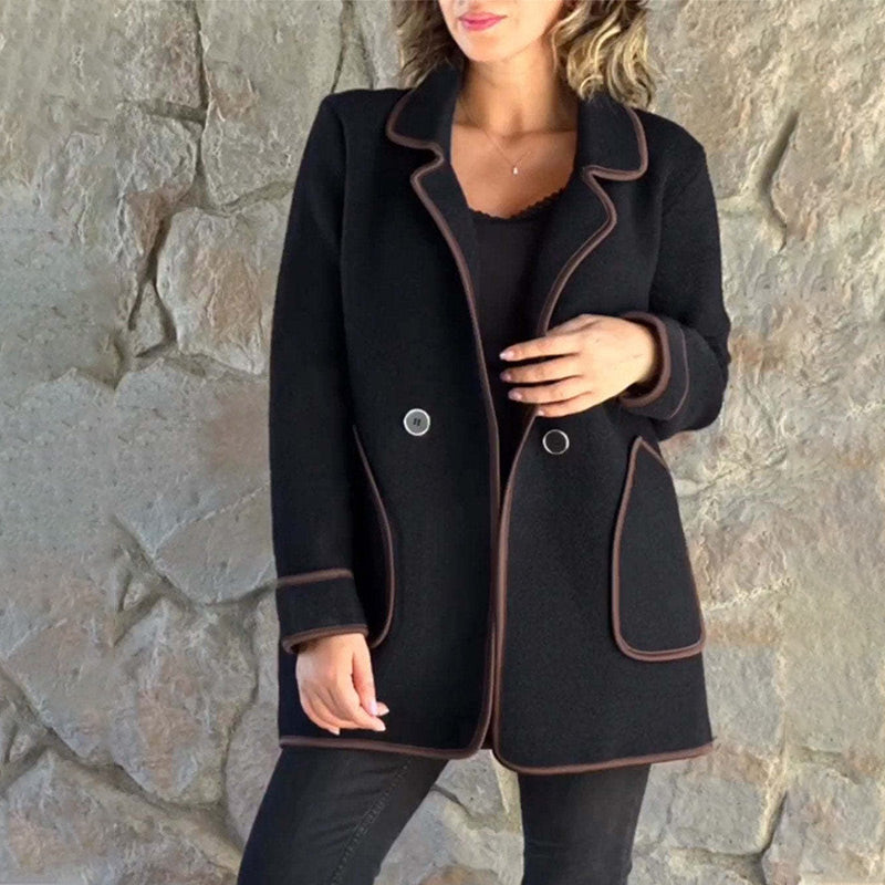 🌸Herbstschlussverkauf🌸Zeitlich begrenzt 53 % RABATT💕Stilvolle doppelseitige Wolljacke für Damen