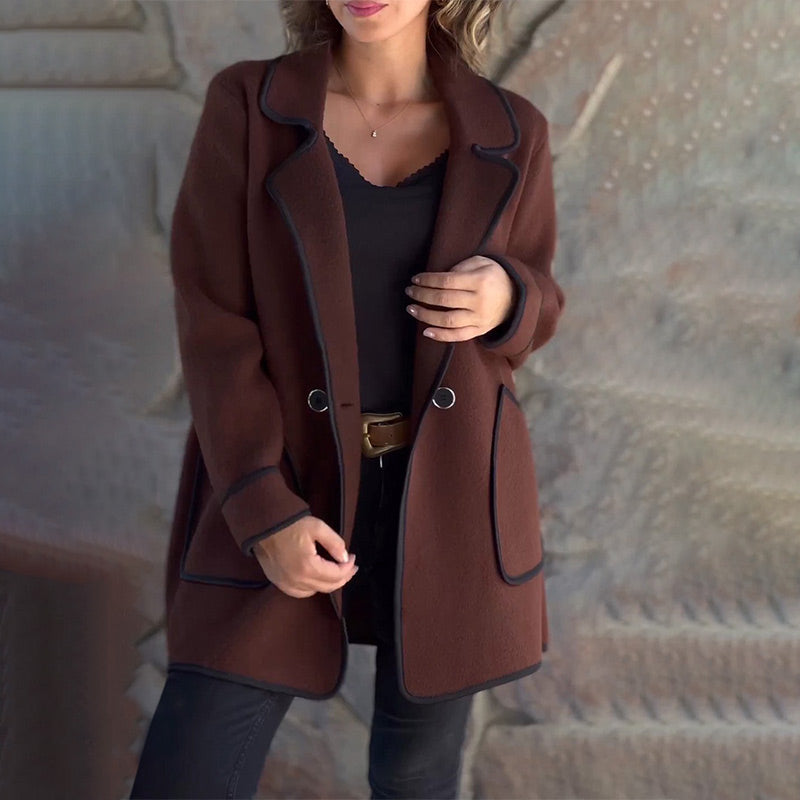 🌸Herbstschlussverkauf🌸Zeitlich begrenzt 53 % RABATT💕Stilvolle doppelseitige Wolljacke für Damen