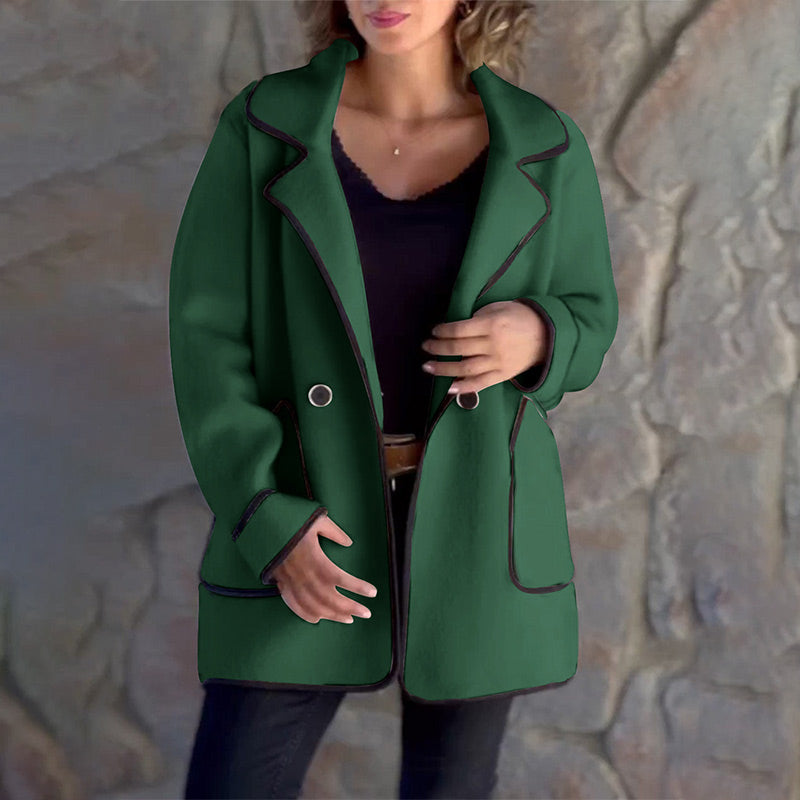 🌸Herbstschlussverkauf🌸Zeitlich begrenzt 53 % RABATT💕Stilvolle doppelseitige Wolljacke für Damen