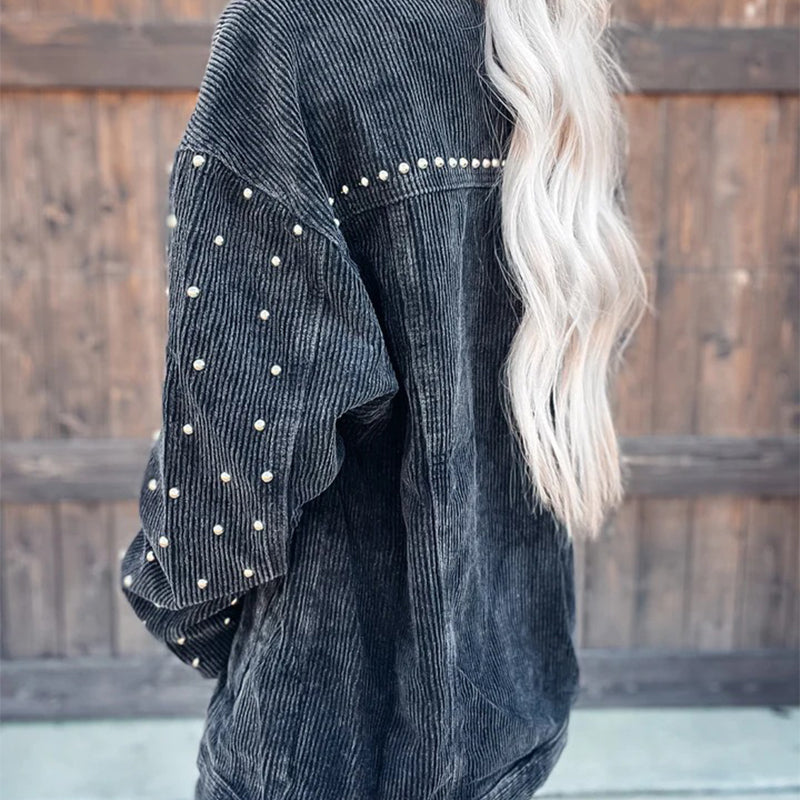 🎁Heißer Verkauf 50 % RABATT⏳Lässige Langarm-Button-Down-Jacke mit Taschen