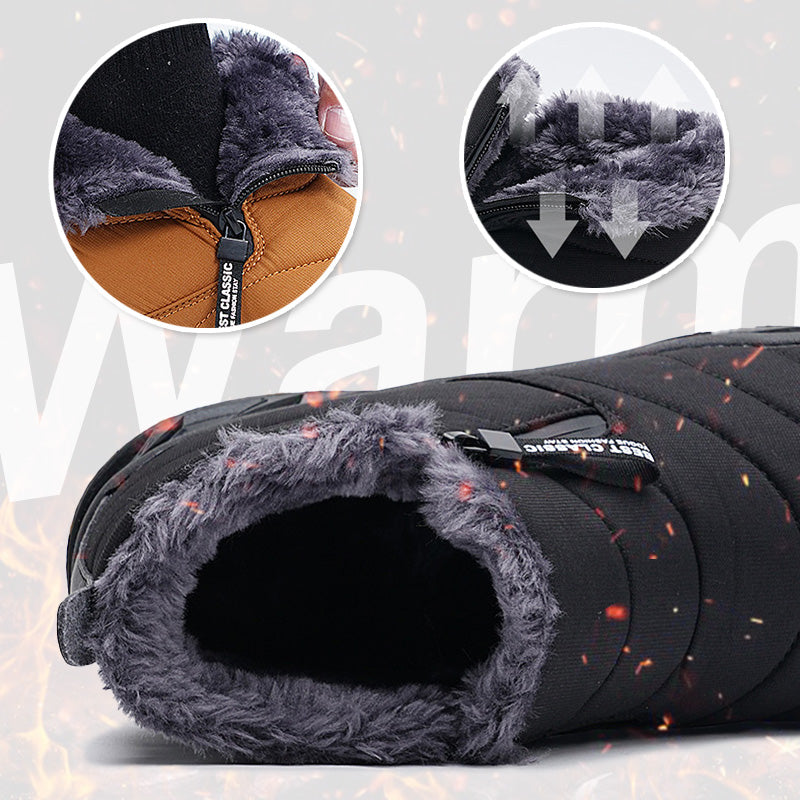🎅Weihnachtsvorverkauf🎁Warme, wasserdichte Outdoor-Schneestiefel mit Kunstfellfutter für den Winter