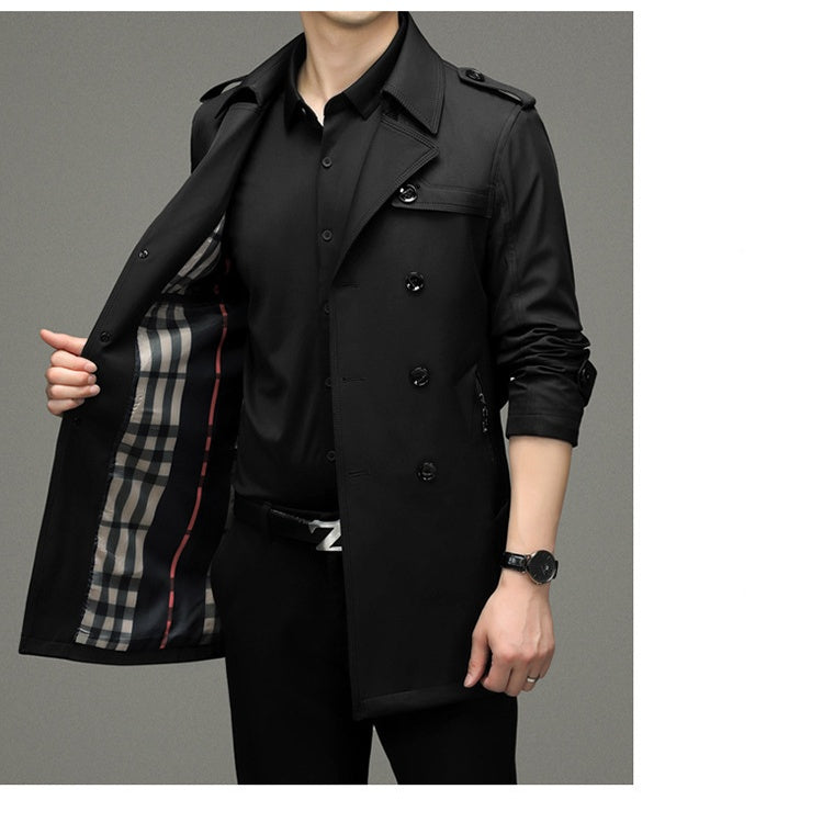 Doppelreihiger Trenchcoat für Herren