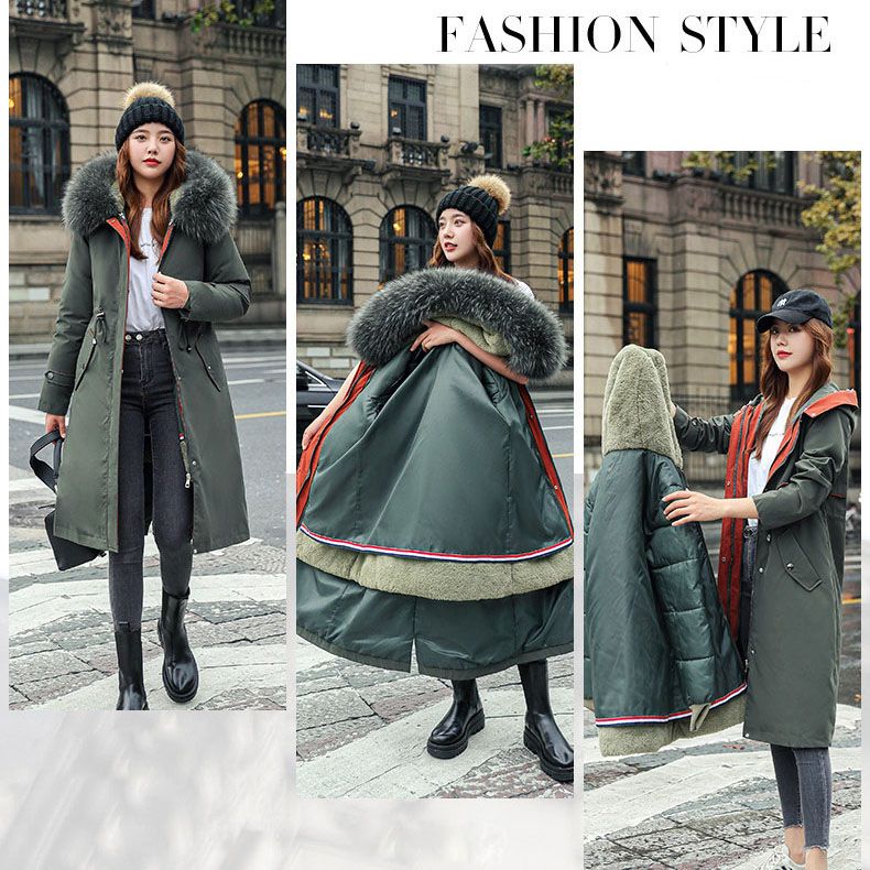 ✨Damen Winterparka mit Kapuze und warmem Fellkragen