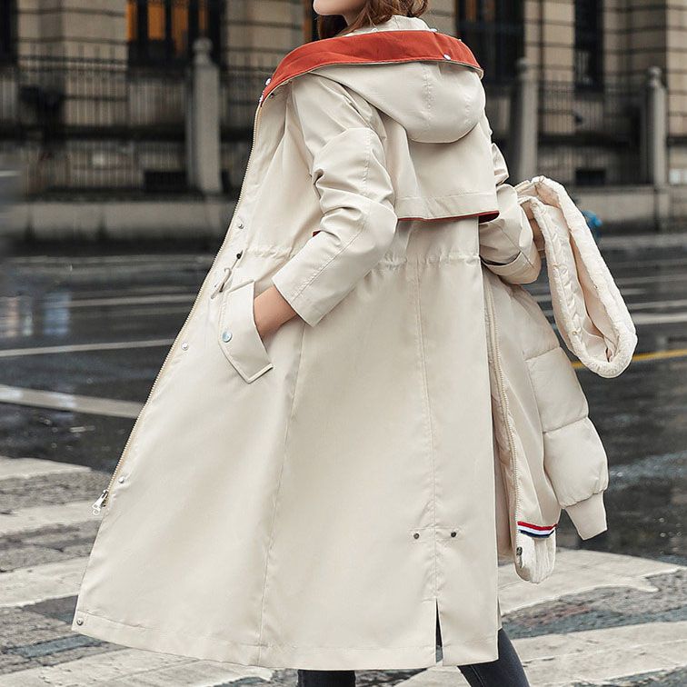 ✨Damen Winterparka mit Kapuze und warmem Fellkragen