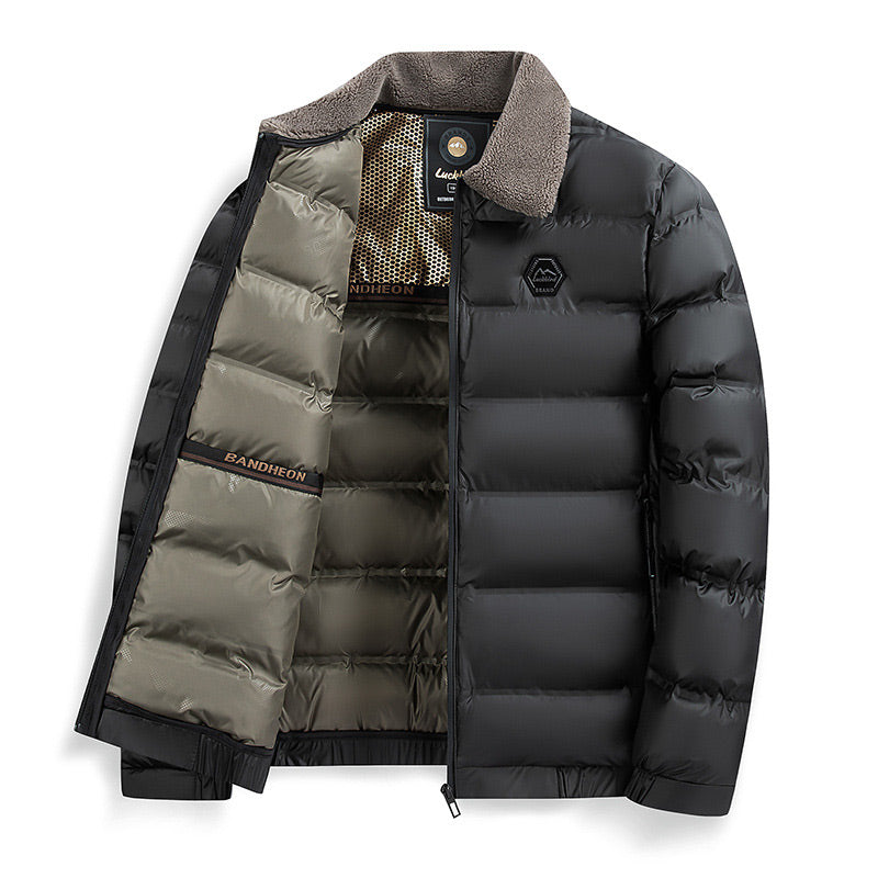 Hohe Qualität🔥Wärmende, wasserdichte Herren-Daunenjacke mit Kragen🔥