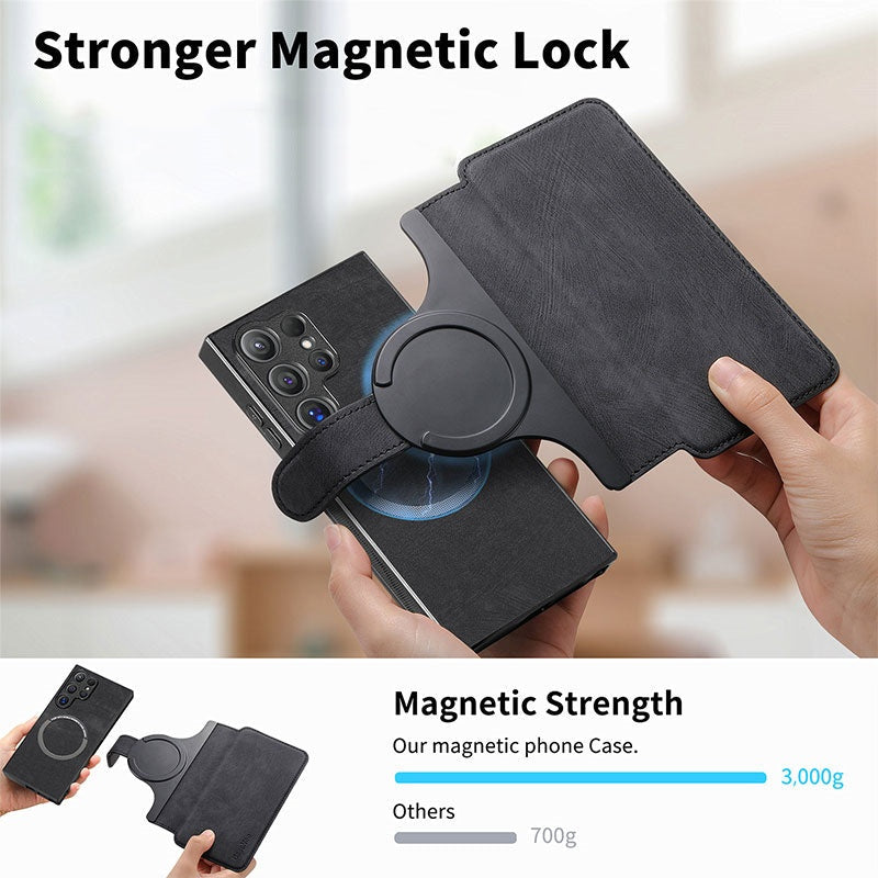 Neu eingetroffen | 2-in-1 magnetische All-Inclusive-Schutzhülle aus Leder mit abnehmbarem Kartenhalter für die Samsung Galaxy S-Serie