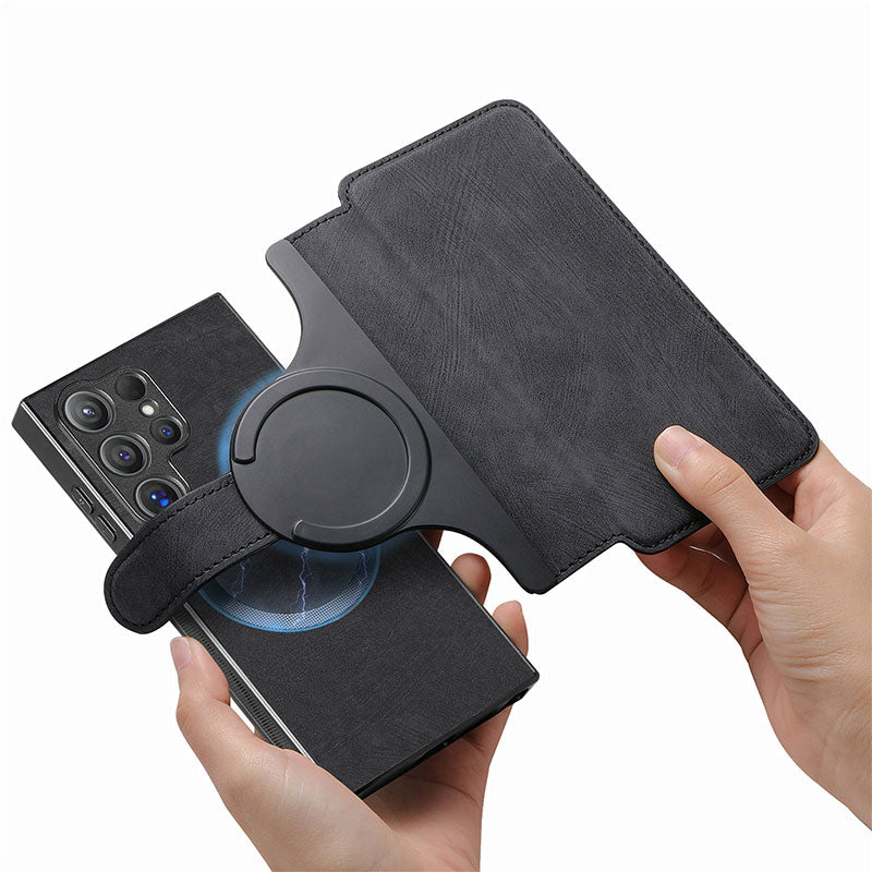 Neu eingetroffen | 2-in-1 magnetische All-Inclusive-Schutzhülle aus Leder mit abnehmbarem Kartenhalter für die Samsung Galaxy S-Serie