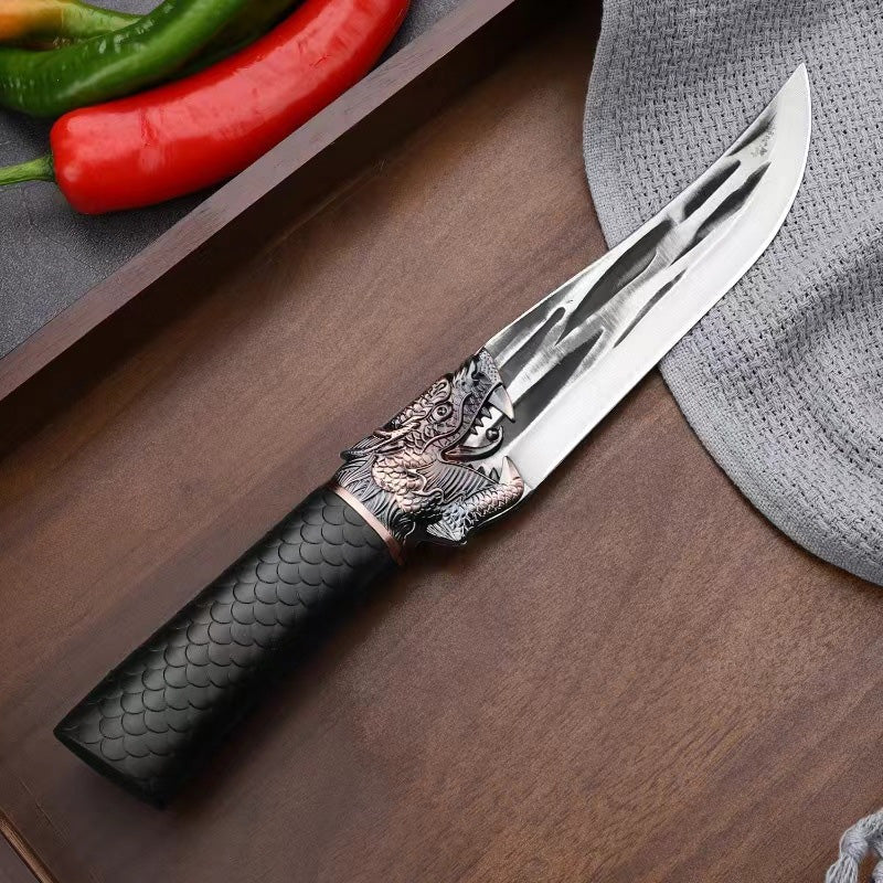 🔥HEIßER SALE 50% RABATT🔥Cuchillo para deshuesar con decoración dragón con funda