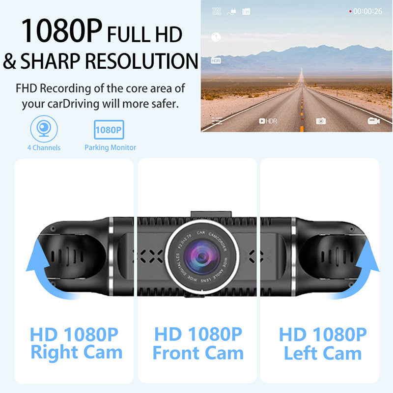 🔥VENDITA CALDA 2025🔥 Registratore per auto a 4 canali 1080P