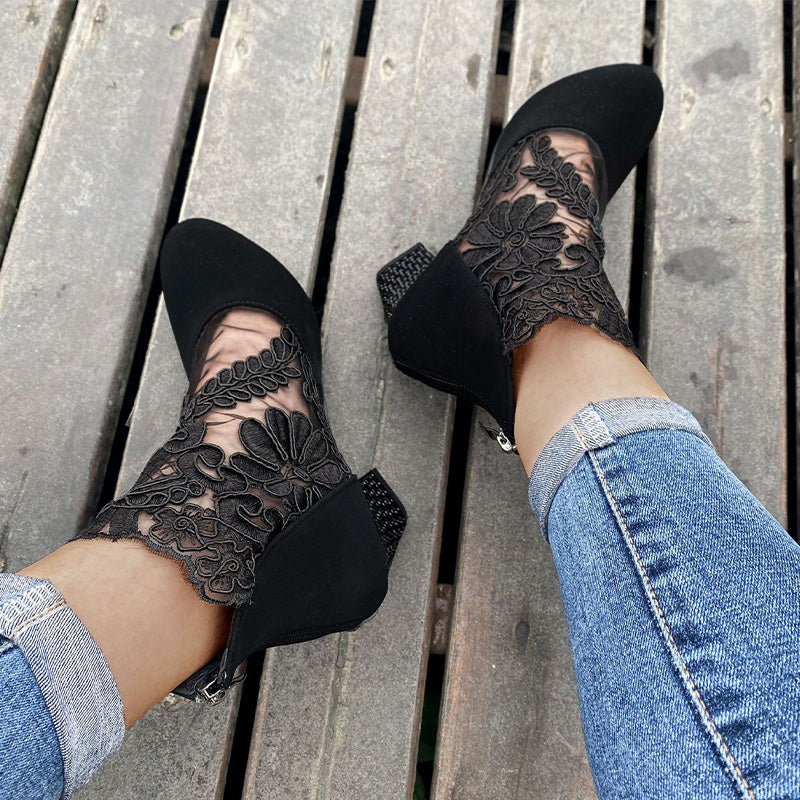 👢2025 new hot sale✨Women's high heels with elegant lace for summer