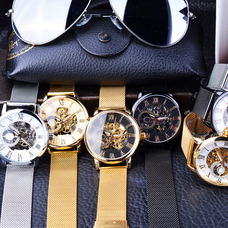 ⏳Offerta speciale a tempo limitato⌛Orologi da uomo scheletrati con lunetta meccanica