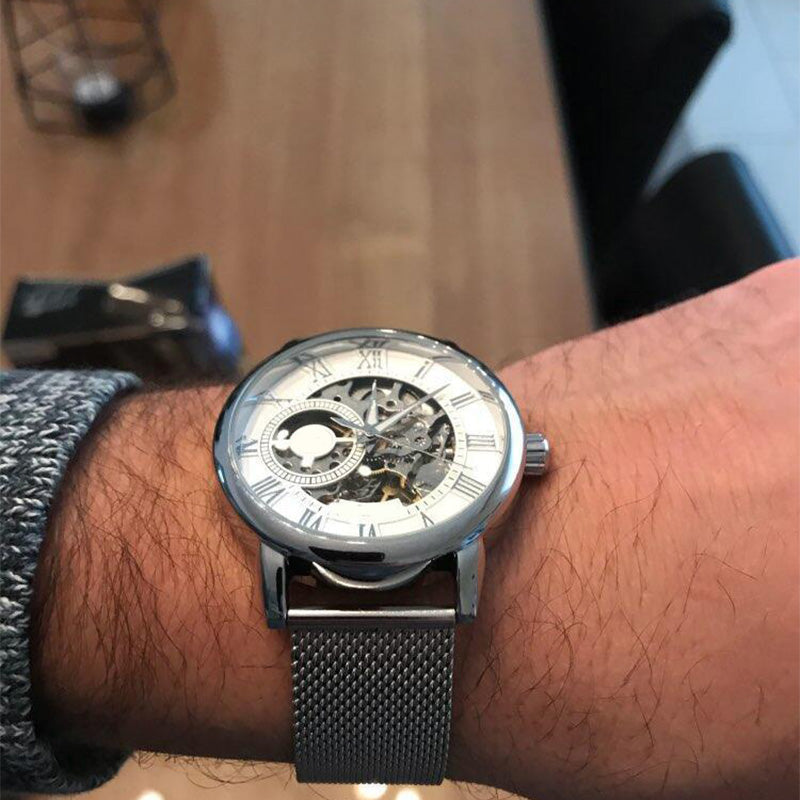 ⏳Offerta speciale a tempo limitato⌛Orologi da uomo scheletrati con lunetta meccanica