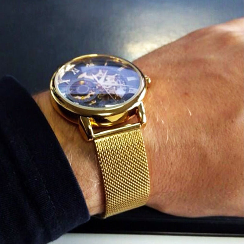 ⏳Offerta speciale a tempo limitato⌛Orologi da uomo scheletrati con lunetta meccanica