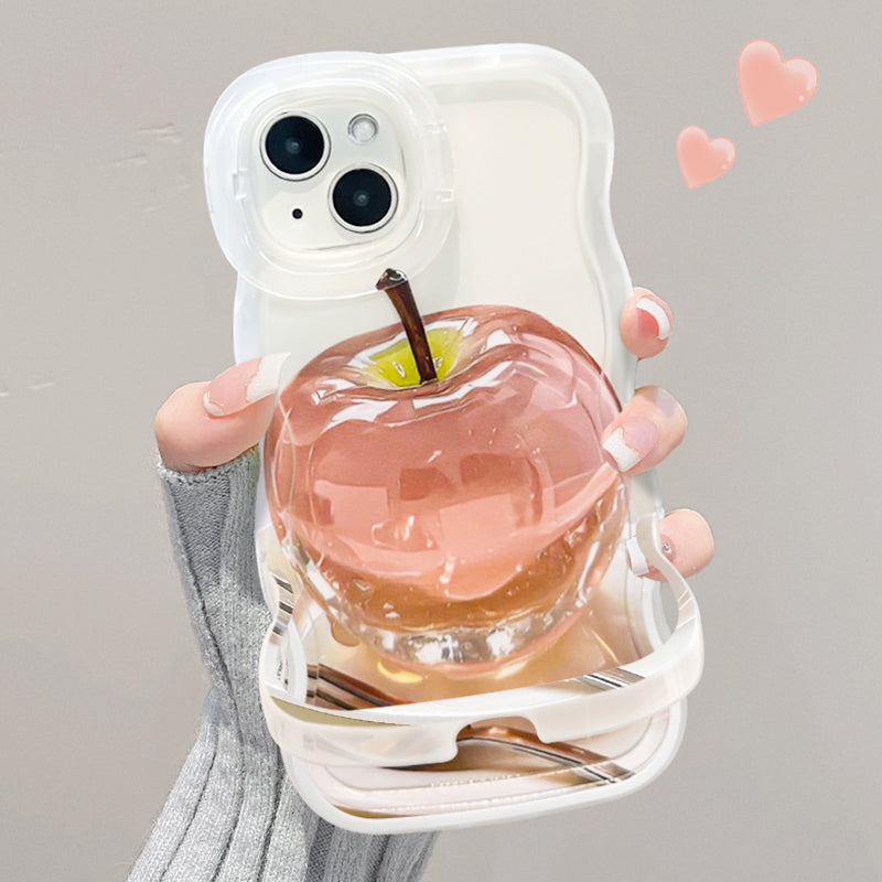 🍏🍎Transparente Handyhülle mit Apfelmuster für iPhone 16-12 Serie