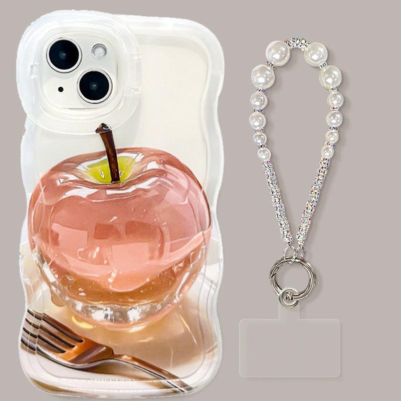 🍏🍎Transparente Handyhülle mit Apfelmuster für iPhone 16-12 Serie