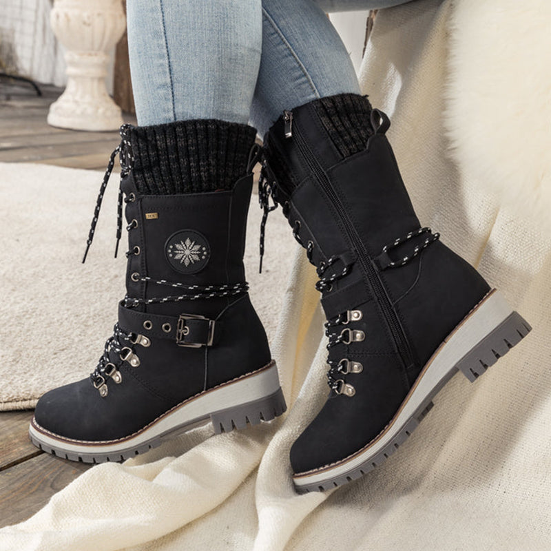 ❄️Winterschlussverkauf 50% RABATT🎁Wasserdichte Knie-Schneestiefel für Damen