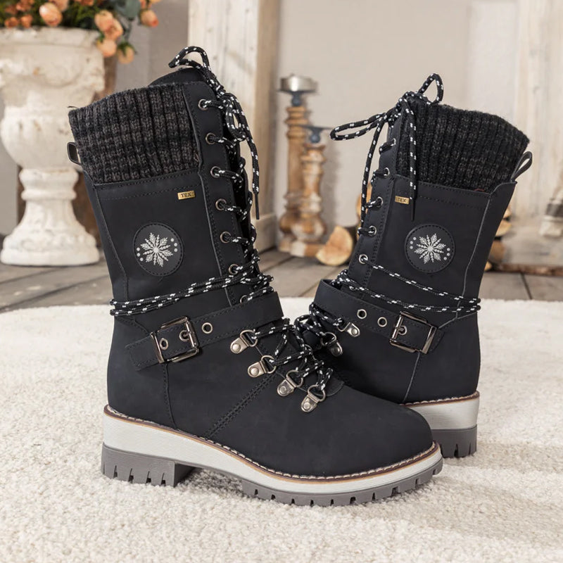 ❄️Winterschlussverkauf 50% RABATT🎁Wasserdichte Knie-Schneestiefel für Damen