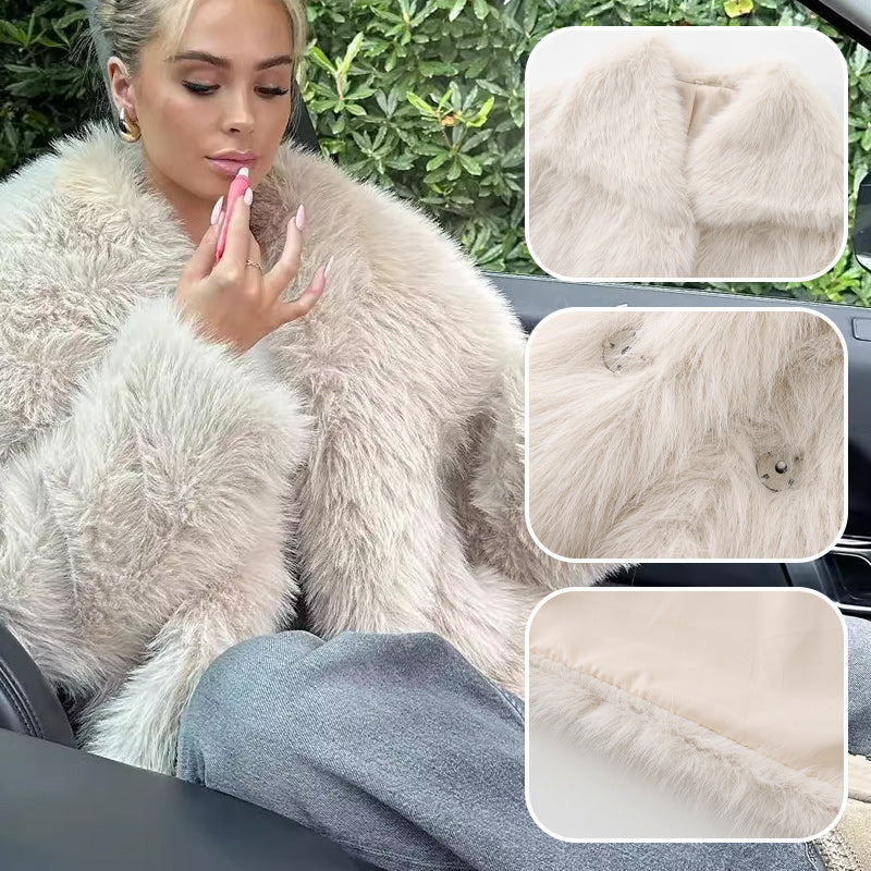 đ„đ€Winter-Vorverkauf fĂŒr Damenpelzmantel, PlĂŒschfutter, weicher Kragen, kostenloser Versand (Cozy Edition)