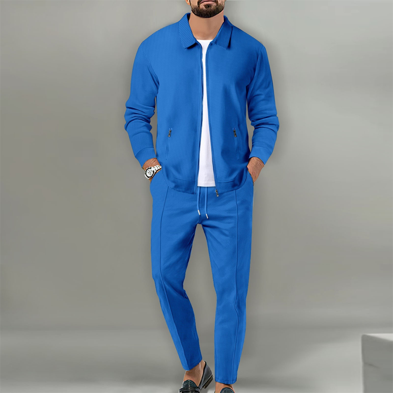 Herren stilvolles 2-teiliges Set: Jacke mit Hemdkragen und Jogginghose✈️Heute versandkostenfrei!