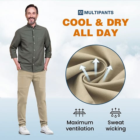 👖Letzter Tag 46% Rabatt🔥MultiPants – strapazierfähige Cargohose mit hoher Elastizität und mehreren Taschen