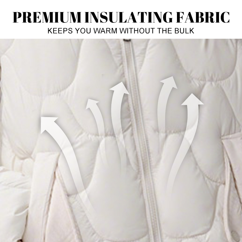 đ„đ§„Kurze Warme Winterjacke fĂŒr Damen â Steppjacke mit Kapuze und Taschen