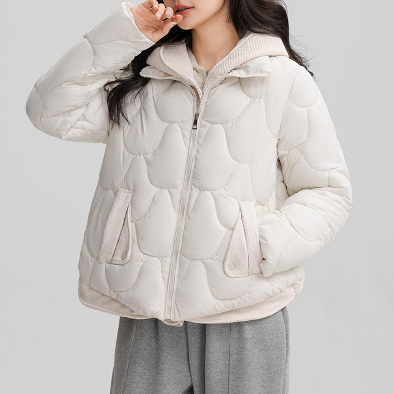 đ„đ§„Kurze Warme Winterjacke fĂŒr Damen â Steppjacke mit Kapuze und Taschen