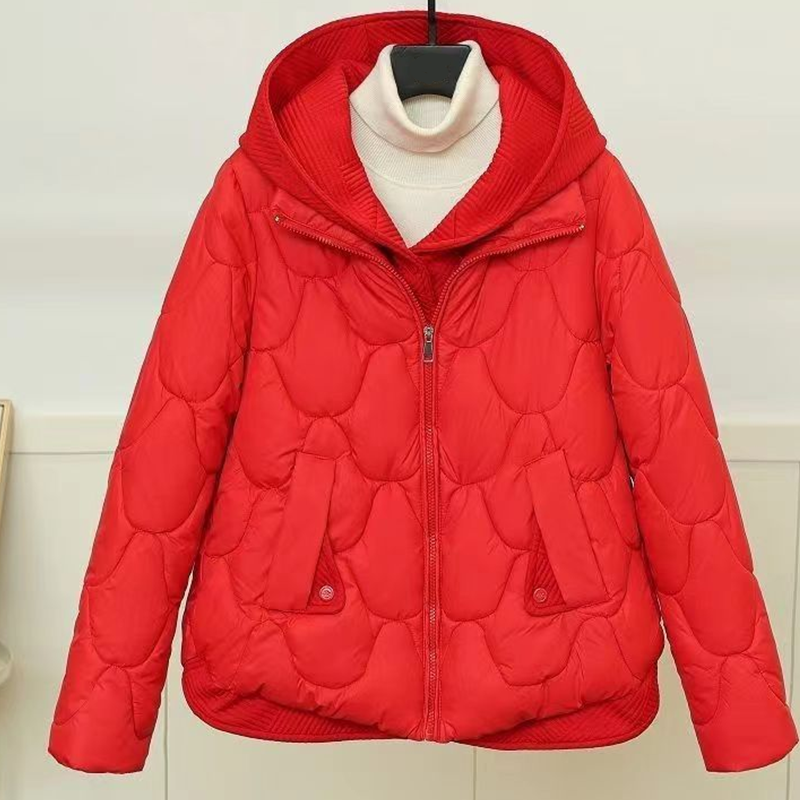 đ„đ§„Kurze Warme Winterjacke fĂŒr Damen â Steppjacke mit Kapuze und Taschen