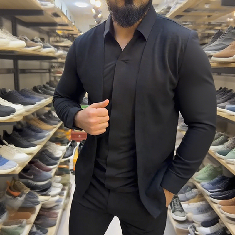 Herren Hemd in Layering-Optik