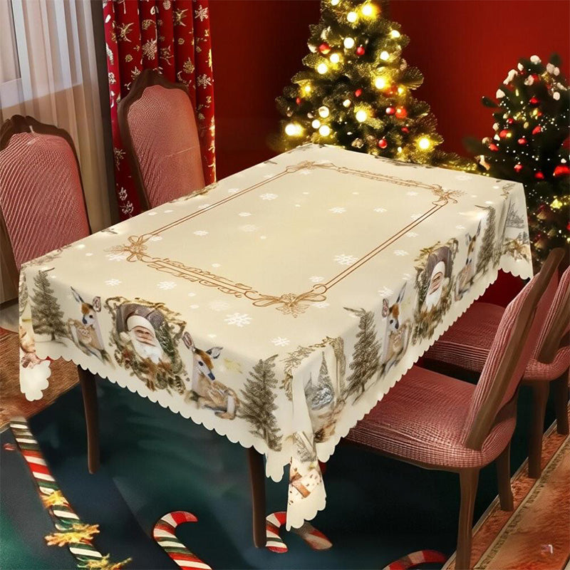 Freudige festliche klassische Weihnachtstischdecke