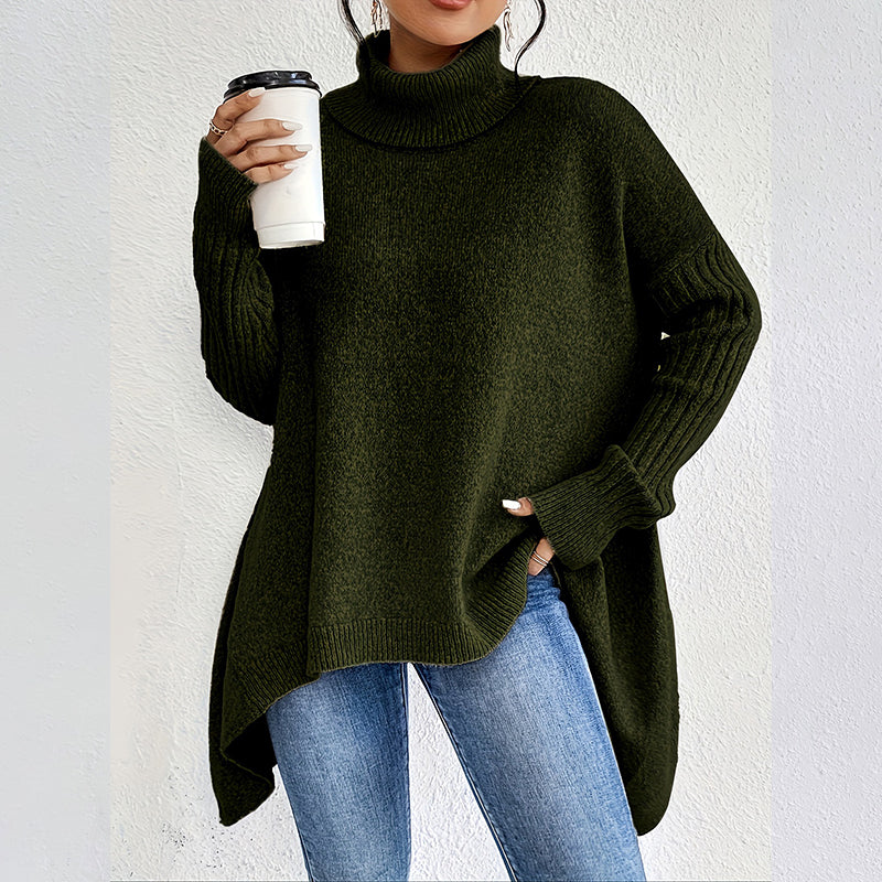💖 LETZTER TAG DER AKTION – 50 % RABATT 💖 Damenmode Einfarbiger Rollkragenpullover