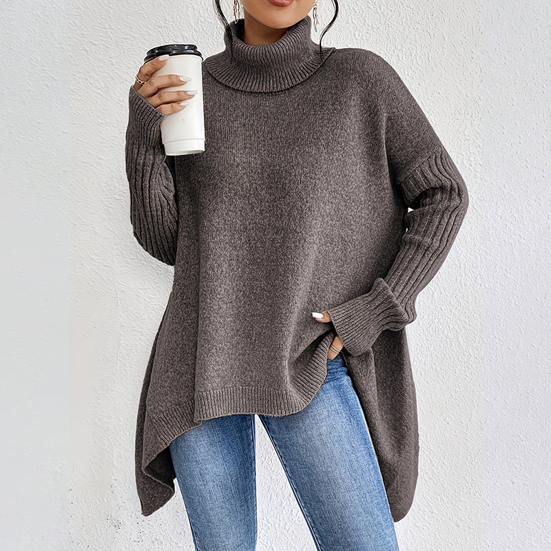 💖 LETZTER TAG DER AKTION – 50 % RABATT 💖 Damenmode Einfarbiger Rollkragenpullover
