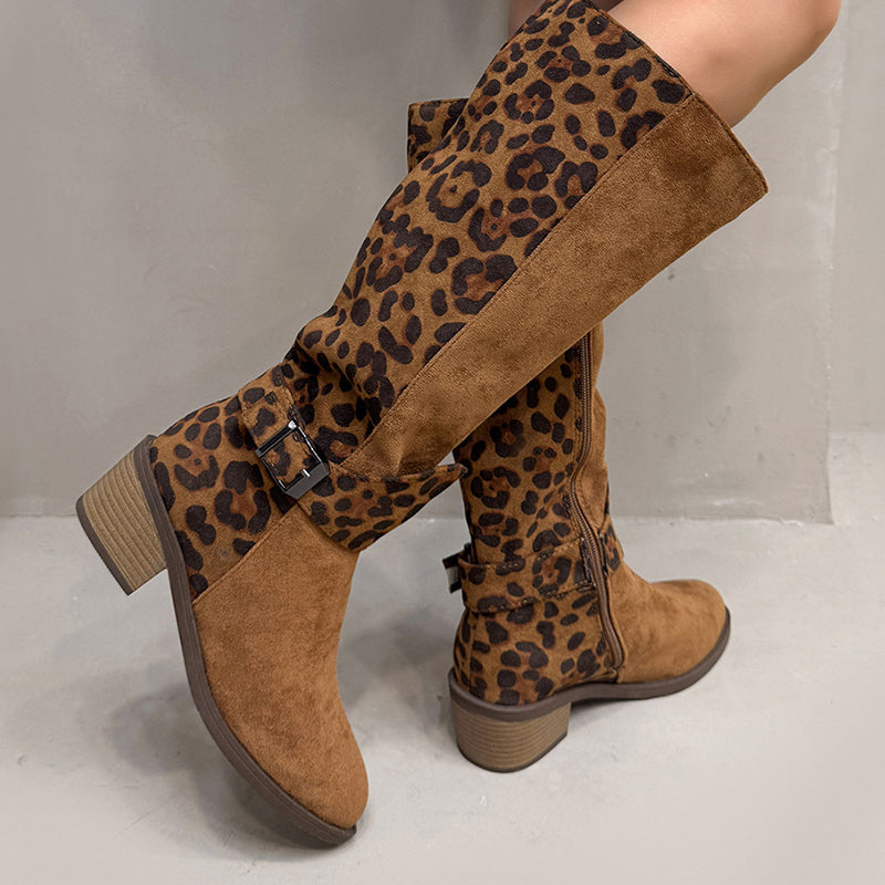 đ„Reitstiefel mit Leopardenmuster fĂŒr Damen â Komfort, Stil und Selbstvertrauen bei jedem Schritt! đ