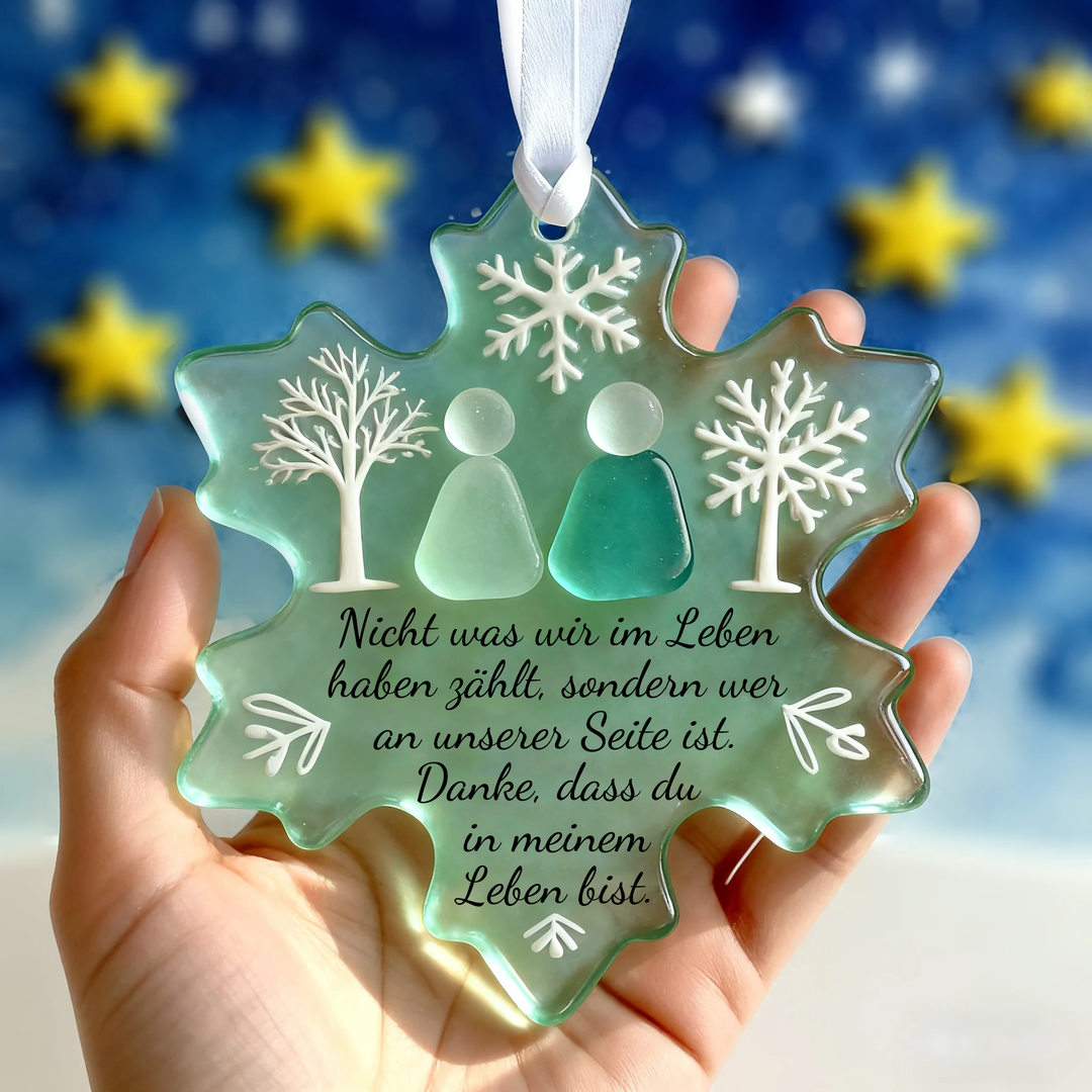 🌊Schneeflocken-förmige Meerglas-Freundschaftsdeko ❄️✨ Geformt von der Natur &amp; handgefertigt!💝