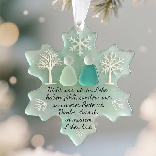 🌊Schneeflocken-förmige Meerglas-Freundschaftsdeko ❄️✨ Geformt von der Natur &amp; handgefertigt!💝